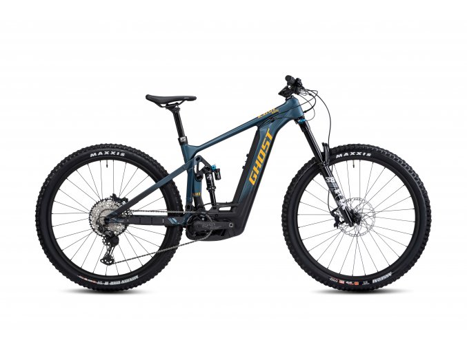 GHOST E-bikes E-RIOT ENDURO Pro B750 - Dirty Blue / Dirty Orange 2022 (Velikost XL (188-196cm))