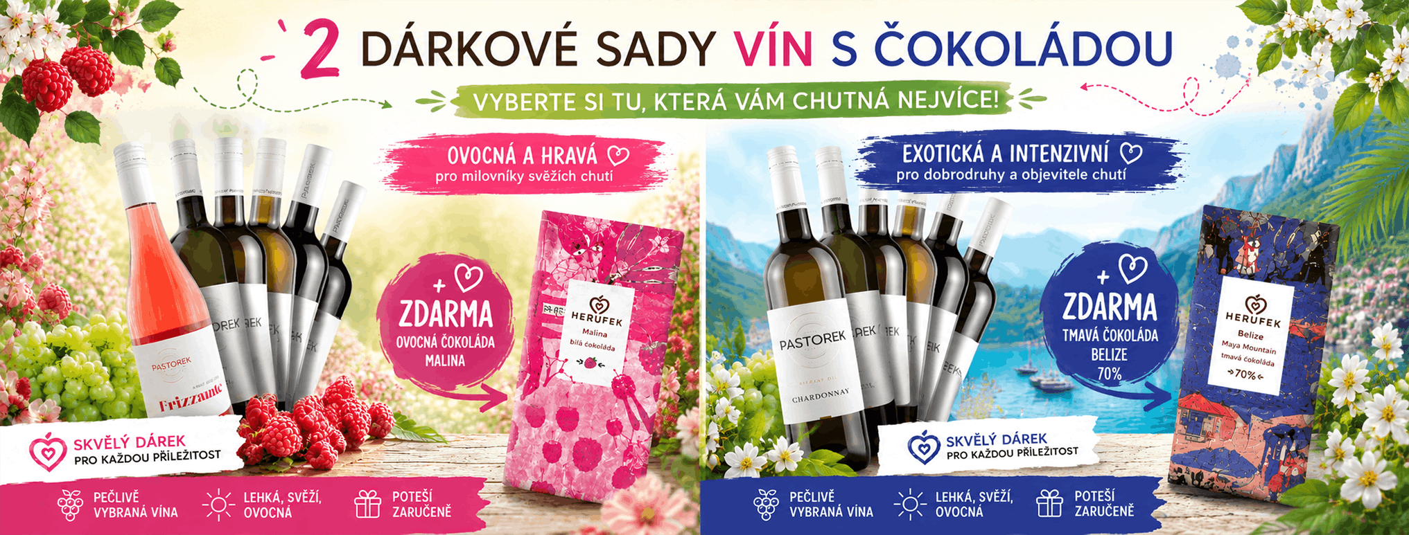 Sady s čokoládou