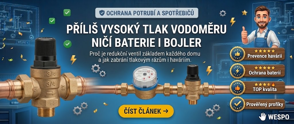 Membránový redukční ventil HERZ: Jak funguje, jak jej správně namontovat a nastavit tlak vody?