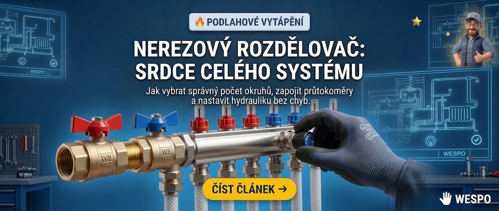 Nerezové rozdělovače pro podlahové vytápění: Jak vybrat a správně vyvážit systém?