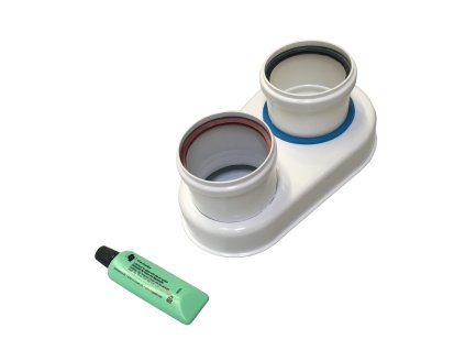 Odkouření Adaptér DN60/100 na 2x DN80 - 52105010