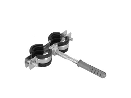 Objímka na trubky dvojitá komplet M8 1/2“ 20-24 mm