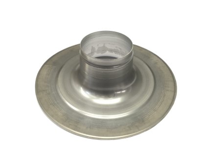 Průchodka rovnou střechou DN100/60 a 125/80, hliník 0°