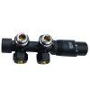 Ventil středový termostatický rohový 1/2" × EK (50 mm) , černá