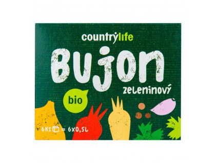 Country Life Bujon zeleninový kostky BIO 66g