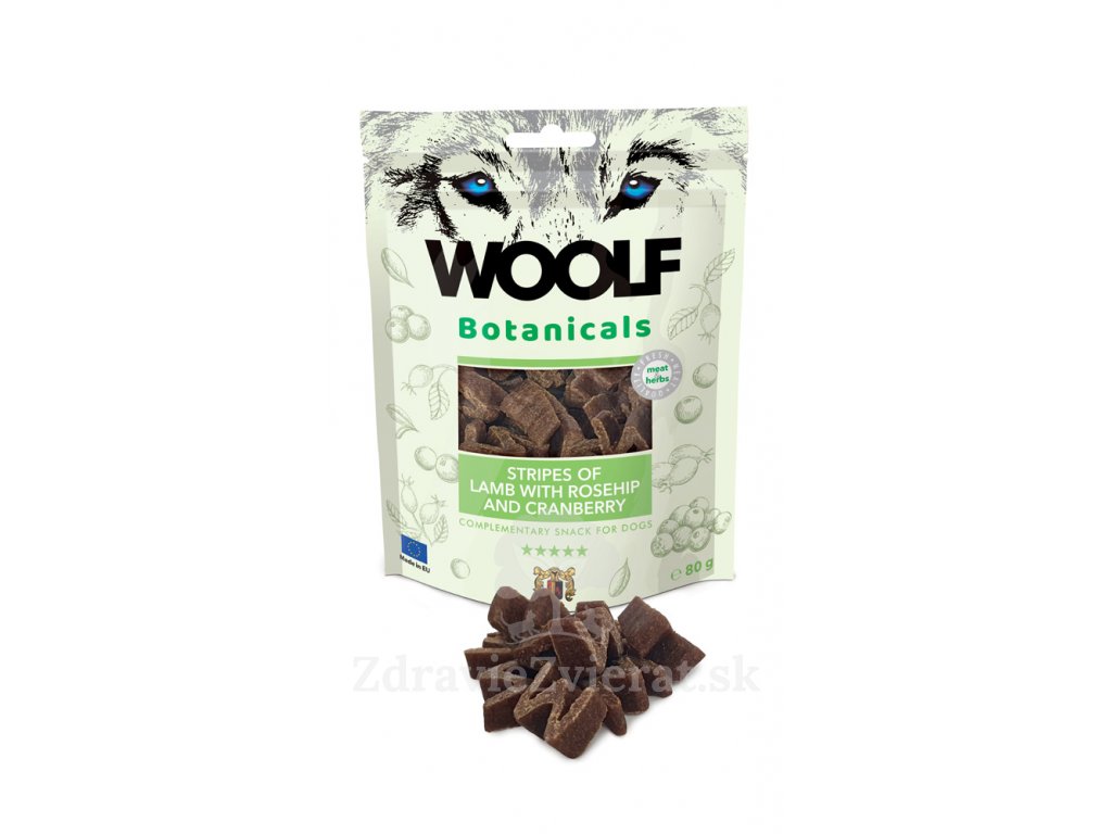 woolf dog botanicals lamb stripes with rosehip and cranberry 80 g