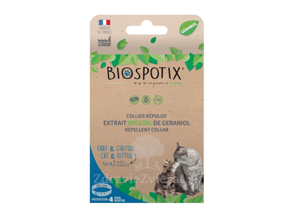 biogance obojok biospotix cat s repelentnym ucinkom 35 cm od 3 mesiacov