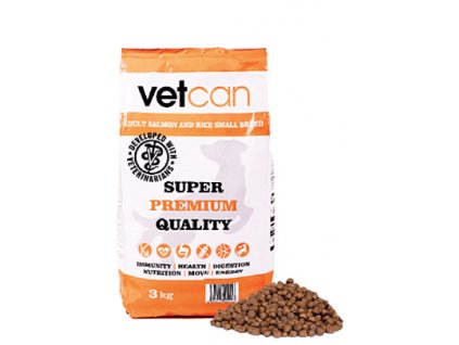 vetcan adult salmon rice small breed 3 kg