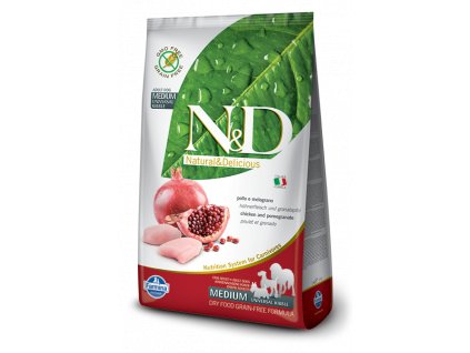 farmina n d grain free dog adult medium chicken pomegranate 2 5 kg