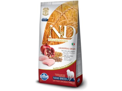 farmina n d dog lg adult maxi chicken pomegrante