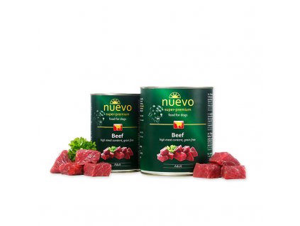 nuevo dog adult beef 6x400 g konzerva