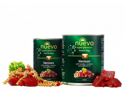 nuevo dog adult venison menue 400 g konzerva