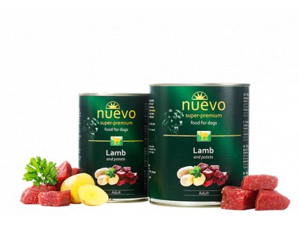 nuevo dog adult lamb potato 400 g konzerva