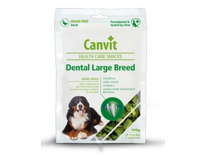 canvit health care dog dental snack large breed 250 g