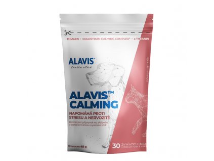 alavis calming pre psov a macky 45 g 30 zuvacich tabliet