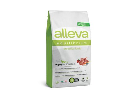 alleva sp equilibrium dog sensitive lamb puppy mini medium 2 kg
