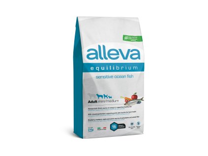 alleva sp equilibrium dog sensitive ocean fish adult mini medium 2 kg