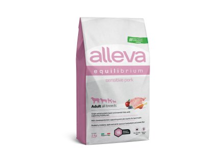 alleva sp equilibrium dog sensitive pork adult all breeds 2 kg