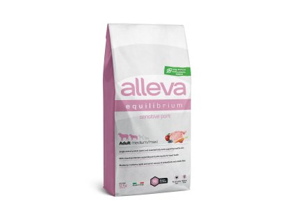 alleva sp equilibrium dog sensitive pork adult medium maxi 12 kg