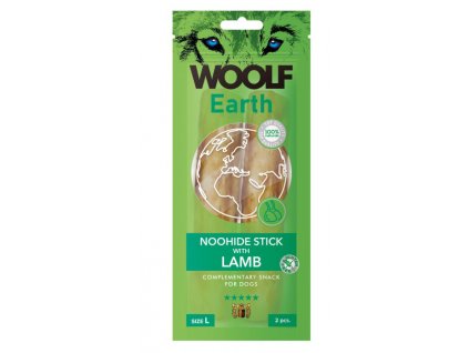 woolf dog earth noohide l sticks with lamb 85 g