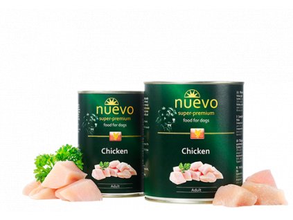 nuevo dog adult chicken 400 g konzerva