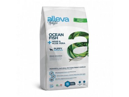 alleva holistic dog puppy junior medium fish 2 kg