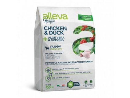 alleva holistic dog puppy junior medium chicken 0 8 kg