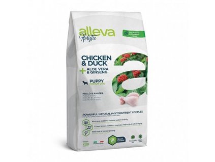 alleva holistic dog puppy junior medium chicken 2 kg