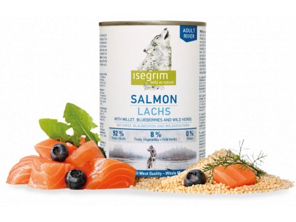 isegrim dog adult salmon with millet blueberries wild herbs 6 x 400 g konzerva