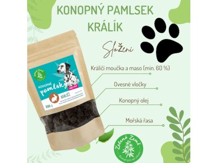zelena zeme konopna maskrta pre psov hovadzia prichut 100 g