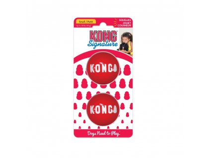 kong dog signature lopta cervena s 2 ks