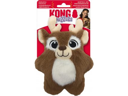kong dog holiday snuzzles reindeer s
