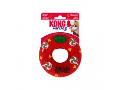 kong dog holiday airdog squeaker donut s piskatkom m
