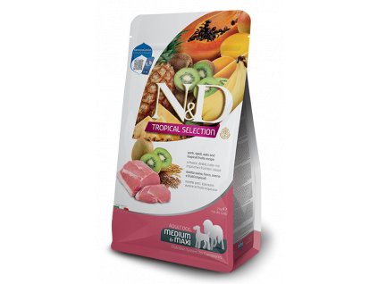 farmina n d dog tropical selection ag adult medium maxi pork 10 kg