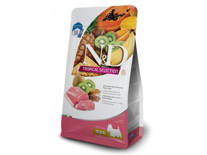 farmina n d dog tropical selection ag adult mini pork 5 kg