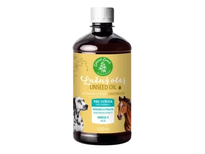 zelena zeme lanovy olej pre zvierata 500 ml