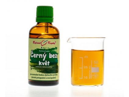 ČERNÝ BEZ KVĚT - BYLINNÉ KAPKY (TINKTURA) 50 ML