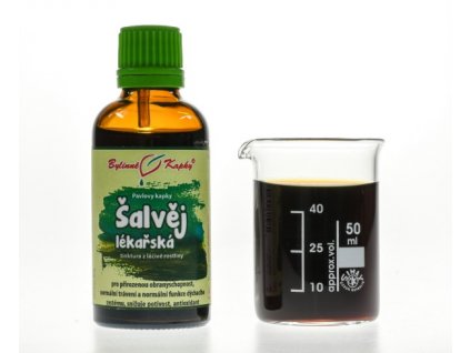 ŠALVĚJ LÉKAŘSKÁ - BYLINNÉ KAPKY (TINKTURA) 50 ML