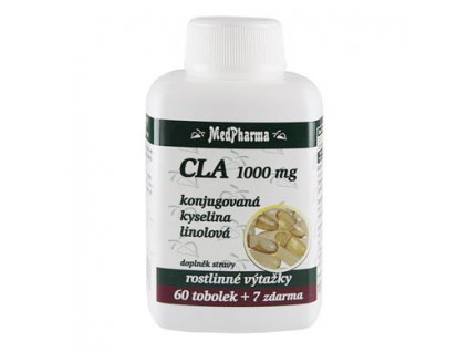 CLA 1000 mg konjugovaná kyselina linolová, 67 tobolek