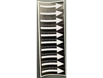 biela nalepovacia šípka