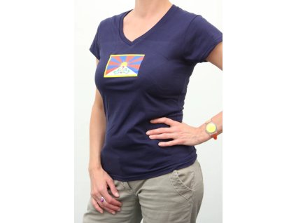Tričko dámské navy - modrá (vlajka)