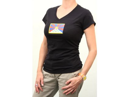 Tričko dámské černé (vlajka)