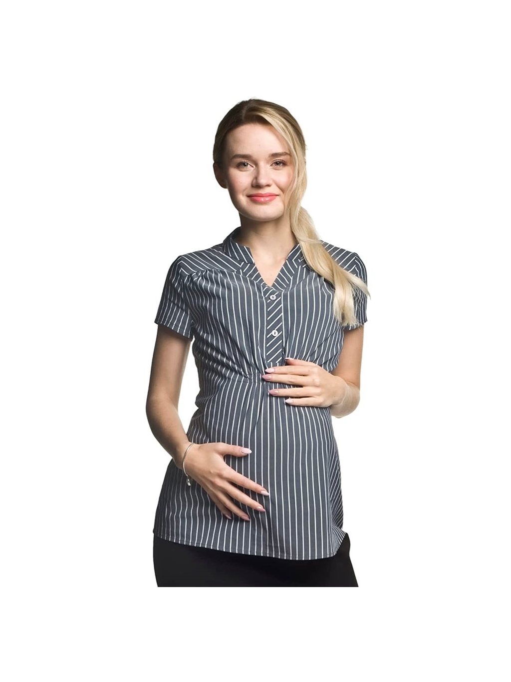 Těhotenská košile šedá kojící