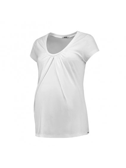 Těhotenské a kojící tričko 3v1 Organic bílé (Velikost XL)