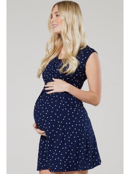 Těhotenské šaty s puntíkem