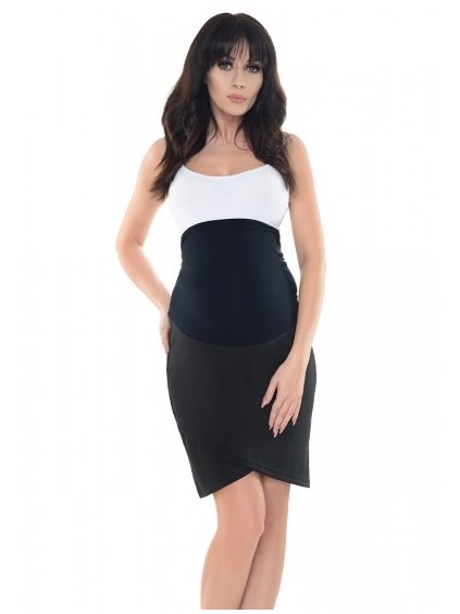 Těhotenská sukně černá bavlněná