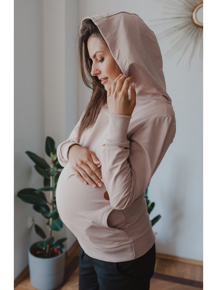 Těhotenská mikina béžová