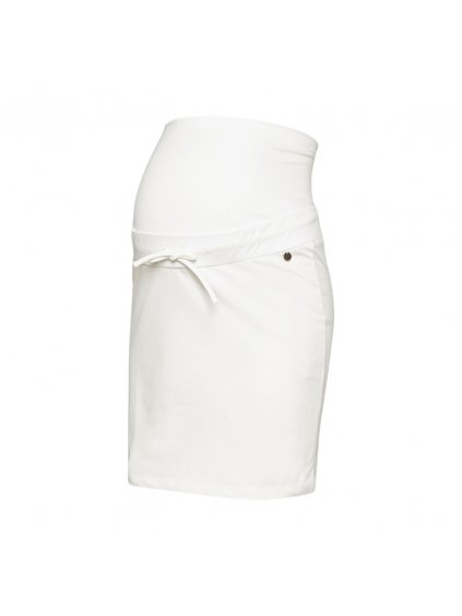 Těhotenská sukně Jogger krémově bílá bavlněná (Velikost XL)