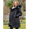 Zimní těhotenský a nosící kabát 3v1 Lilly černý péřový multifunkční (Velikost 3XL)