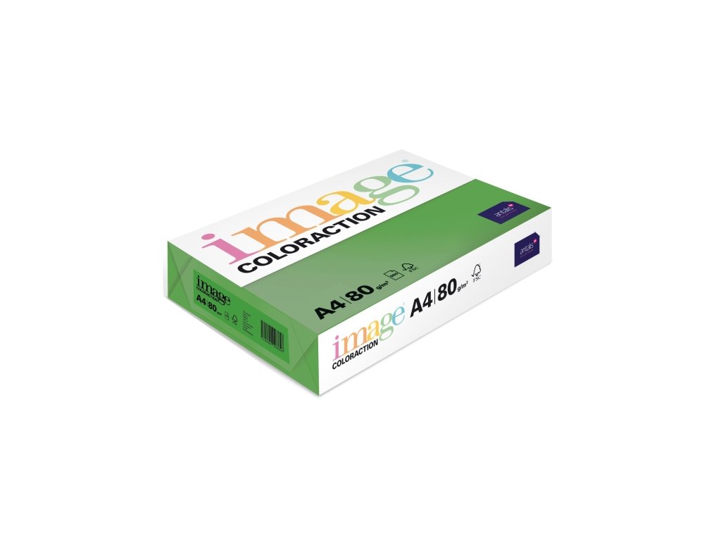 99862 barevny papir tmave zeleny coloraction dublin a4 80g 500 listu